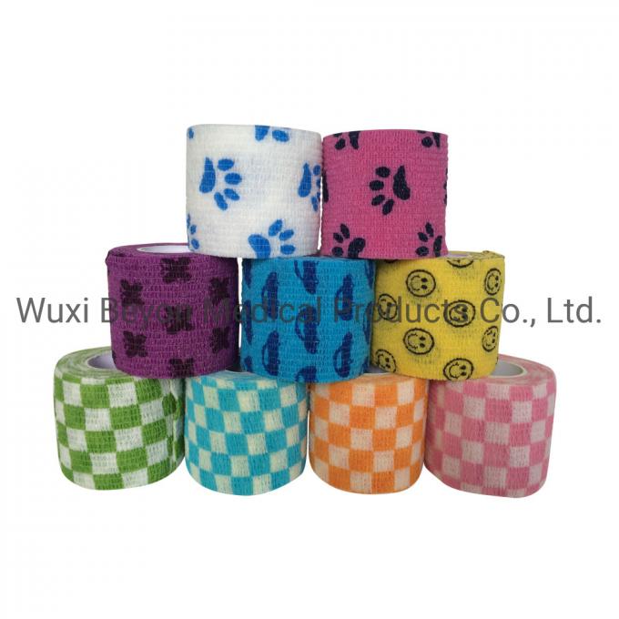 Multi Prints Manufacturer Wholesale Vet Cohesive Flexible Animal Bandage