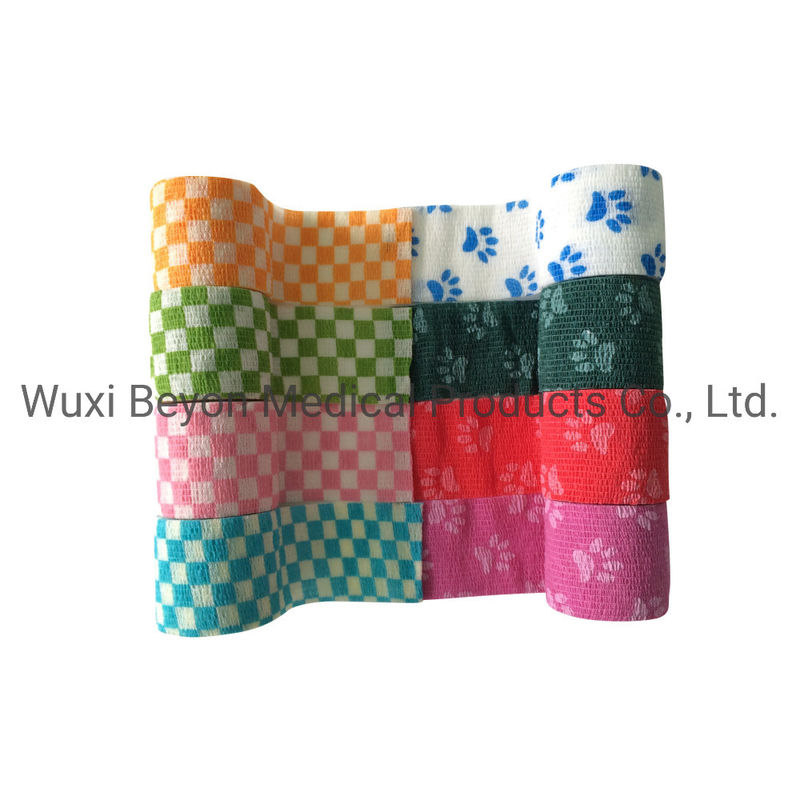 Printed Vet Wrap Animal  Coflex Cohesive Bandage Self-Adhesive Bandage With Prints