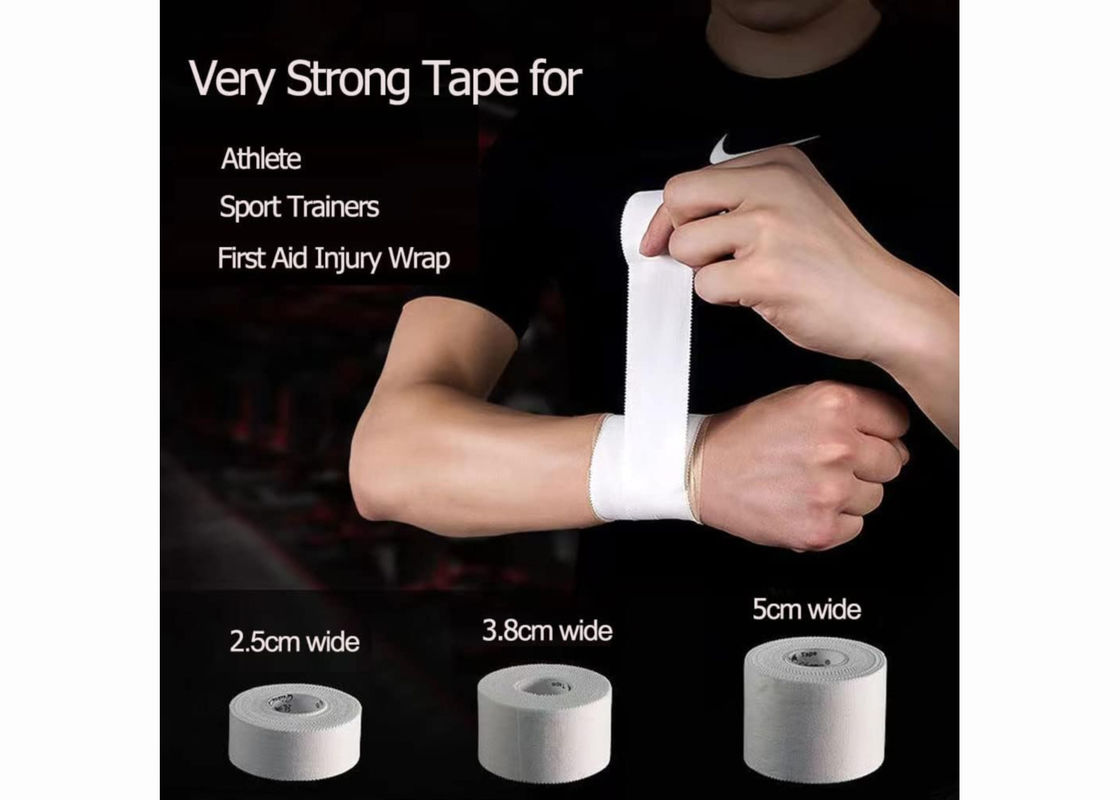 Beige Cotton Sports Tape Athletic Rigid Adhesive Trainers Serrated Straight Edge Tape
